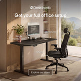Desktronic HomeOne Standing Desk 60x30 — Ergonomic Sit Stand Home Office Desk, Made in Europe, Electric Dual Motor Height Adjustable, USB & USB-C Charging, Wobble-Free, Touchscreen, 3 Memory Presets