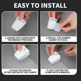 4 Pcs Desk Divider Privacy Panel 23.6 x 15.8 Inch Counter Desk Acrylic Panel Holder (Frosting) GOOFCXO