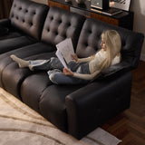 Oversized Sectional Couches for Living Room, Modular Leather Cloud Couch
