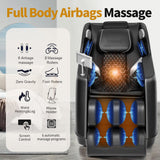 Massage Chair Full Body, Fully Assembled: with 8-Point Fixed Nodes, Zero Gravity, Waist & Leg Heating, Airbag Massage, Bluetooth Music, LED Remote, Foot Rollers, Auto Programs, Adjustable Calf