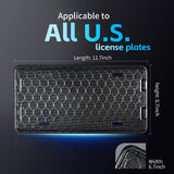 DCRCFIBER 100% Carbon Fiber License Plate Frame, All-Carbon Fiber snap-on 2/4-hole License Plate Frame, unobstructed View, Comes with Screw Covers and Shock-Absorbing Pads (Soccer Pattern)