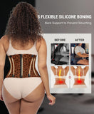 FeelinGirl Workout Waist Cincher Trainer Corset Shaper Tummy Slimmer Plus Size Belly Band for Women Brown S