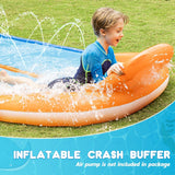 Slip Water and Slide, 30ft Extra Long Lawn Water Slides for Kids Adults, Double Lanes Racing Backyard Summer Sprinkler and Splash Water Toy, XL Slip Waterslide with Inflatable Bodyboards Garden Toy