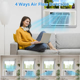 Towallmark 8,000 Btu Window Air Conditioner, Cools Up to 350 Sq. Ft with Cooling, 3 Fan Speed, Window-Mounted Room Ac Window Unit with Remote, Easy Install Kit for Home