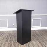 Black MDF Wood Podium Church Pulpit School Lectern Conference Debate Stand