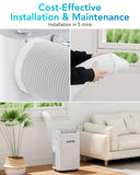 Garvee 12,000 BTU Portable Air Conditioner, 8150 BTU SACC 3-in-1 AC Unit with Cooling, Dehumidifier & Fan Modes, for Rooms up to 550 Sq.Ft, 24H Timer, Remote Control, Window Kit Included
