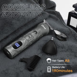 Ufree Beard Trimmer for Men with Hair Clipper, Professional Hair Clippers for Men and Hair Trimmers, Cordless Electric Razor Mens Grooming Kit for Nose, Face, Ear, Body, Gifts for Men Husband Father