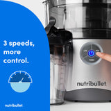NutriBullet Juicer Pro Centrifugal Juicer Machine for Fruit, Vegetables, and Food Prep, 27 Ounces/1.5 Liters, 1000 Watts, Silver, NBJ50200
