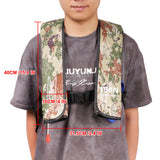 Automatic Inflatable Life Jacket | Low Profile PFD for Adults | Compact Design Self Inflating Life Vest | Supports up to 330 lbs |Chest 29~62 in (Green Camouflage)