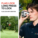 VISIOGEAR Golf Rangefinder with Slope, 1200 Yards Laser Range Finder for Golfer, 7X Magnification, White & Black