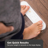 Greater Goods AccuCheck Digital Scale for Body Weight - Accurate Digital Bathroom Scale with High-Precision Sensors, Large Easy-to-Read Backlit Display, 400 lb Capacity, Auto Step-On (Clear)