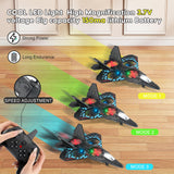 RC Plane Remote Control Airplane Toy 2025 New Remote Control Plane Fighter Jet 2-Way Remote Control Methods (Normal+Watch), 360° Flip Fighter Jet Toy, Gravity Sensing, Stunt Roll, Gifts for Kids Boys
