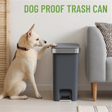 2 Pack Bathroom Garbage Can with Lid, 2.6 Gallon /10 Liter Small Trash Can