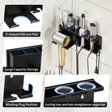 MAYZOLOP Hair Dryer Holder, Hair Tool Organizer, Blow Dryer Hanger Wall Mount for Dryer Hook, Bathroom Space-Saving Blow Dryer Organizer, Curling Irons Storage Wall Mounted