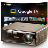 Aurzen EAZZE D1 MAX Upgraded Google TV Smart Projector 4K Supported, Ultra-Bright 1000 ANSI Lumens, MEMC Tech, Fully Automatics, 20W DoIby Audio, Home Theater Movie Projector with WiFi and Bluetooth