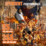 Litheli 20V Cordless Leaf Blower Battery Powered Leaf Blower, 2.0 Ah Battery Lightweight 2 Speed Mode Electric Blowers