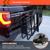 Hitch Mount Cargo Carrier Rack Basket 60"*25"*6"+Waterproof Bag 25 Cu.Ft.
