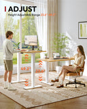 SANODESK Solid Bamboo Dual Motor Standing Desk, 220 lbs, 55×28