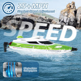 Podleer RC Boat-Remote Control Boat for Adults-High Speed 35+ KPH for Pool-Toys for Ages 8-13 (Green)