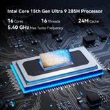 GEEKOM IT15 AI Mini PC, Intel Ultra 9 285H(99 Tops), 32GB DDR5, 1TB SSD