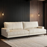 NessCarsti 86.61" 3-Seater Cloud Sofa Couch, Modern Fabric Down-Filled Sofa