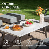 MIXPATIO 4-Piece Wrought Iron Patio Conversation Set, Swivel Chairs, Grey