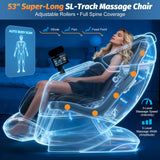 KTENTITO Massage Chair Full Body, 2026 Zero Gravity SL-Track Shiatsu Massage Chairs Recliner with AI Voice, LED Backlight Remote Control, Waist & Calf Heating, Phone Joystick and Holder, G6 Black