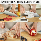 Knife Set, 14 Pcs Premium Japanese High Carbon Stainless Steel Kitchen Knife Set, Razor Sharp Knife Block Set with Built-in Sharpener