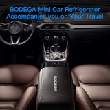 BODEGA 12 Volt Refrigerator, 16 Quart (15L) Car Fridge, Portable Refrigerator (-4℉-68℉), 12/24V DC for Outdoor, Vehicles, Camping, Travel