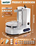 WantJoin Cake Decorating Machine - 4-12 Inch Sloped Panel LED Automatic Cream Spreading with Adjustable 0-300 RPM Rotation Speed Electric Turntable, Cake Icing Machine, White
