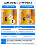 Owntop Automatic/Manual Inflatable Vest, Manual Convertible Option, Low Profile, Zipper Closure, Inflatable Fishing Jacket for Kayaking, Boating and Fishing, 24g CO2 Cylinder Included