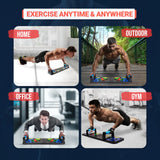 Push up Board for Men & Women | Multi-Function Foldable Pushup Board | Muscle max Push Up Board for Floor Home Workout Equipment | Fitness & Strength Training Equipment PRAYEM FLEX