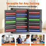 250 Position Wall Mounted Key Lock Box, Key Cabinet with Drop Slot