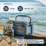 25/30/35/40 Quart Rotomolded Cooler, 5 Days Protale Ice Cooler, Ice Chest Suit for BBQ, Camping, Pincnic, and Other Outdoor Activities EchoSmile