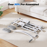 MERACH Stair Stepper, Hands & Feet Synchronized Stair Climber, Stairmaster for Full-Body Workout at Home, Compact Vertical Climber with Extended & Adjustable Pedals, White