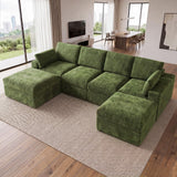 ReeQuo 150" Oversized Boneless Cloud Couch Sectional Sofa for Living Room