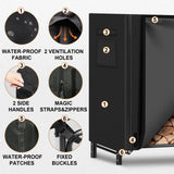 Gtongoko 8FT Firewood Rack Outdoor with Cover, Heavy Duty Wood Storage Racks with 600D Oxford Weather Resistant Waterproof Fabric Cover, Outdoor Firewood Holder