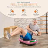 Lifepro Rumblex 4D Curved Vibration Plate Exercise Machine — Triple Motor, 7 Modes & 60 Speeds Vibrating Platform Machine — Full Body Vibration Plate for Lymphatic Drainage & at Home Workout