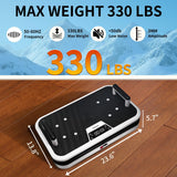 Linear Vertical Vibration Plate Exercise Machine, 50‑60Hz Whole Body Platform w/ Push‑Up Handles, 120 Speeds, 3mm Amplitude for Bone Strength, Lymphatic Drainage & Muscle Recovery, 330lbs Capacity