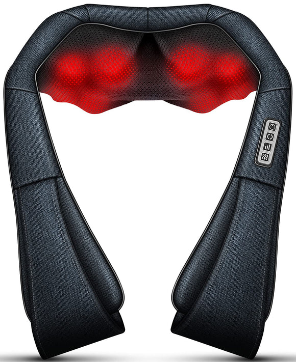 Neck and Back Massager with Heat – Deep Kneading for Shoulder and Neck – Ideal Gift for Men, Women, Mom, Dad Him & Her Mo Cuishle
