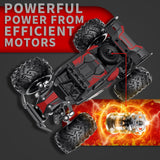 Carox Remote Control Car, 2.4GHz 25KM/H High Speed RC Car, 1:18 Off-Road Monster Truck with LED Lights and 1800mAh Rechargeable Battery – Ideal Gift for Boys 6+
