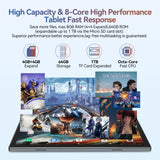Android Tablet 2026 Latest Tablets, 10 inch Tablet (4+4)GB RAM 64GB ROM 1TB Expand