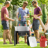 RYHOFOUD Propane Deep Fryer with 18Qt Square Deep Fryer Pot – High Grade Strainer Basket Aluminum Pot for Fish Fry, Seafood Pot