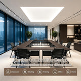 Modular Conference Tables,Training Table with Modesty Panel,4pcs 47.2in