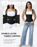 SHAPSHE Waist Trainer for Women Tummy Control Corset Shapewear Back Support