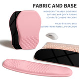 Gleamtide 2-in-1 Ergonomic Set, Wave Keyboard Wrist Rest and Massage Slope Mouse Pad Wrist Support, Rebound Memory Foam for Relieve Carpal Tunnel Syndrome and Wrist Pain (Pink)