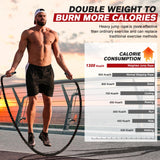 Weighted Jump Rope for Fitness, 3.8LB Heavy Jump Ropes for Exercise, Weighted Adult Skipping Rope for Women & Men, Battle Rope For Power Training to Improve Strength and Building Muscle HPYGN