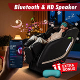 EASPEARL 2026 Massage Chair Full Body,SL-Track,165°Zero Gravity Massage with Full Body Heat,APP Control,Airbags,Bluetooth Speaker,12 Auto Modes,3-Row Foot Rollers,Body Scan(Black)