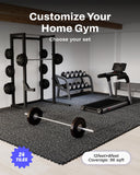 AIRHOP 0.56in Thick 96 Sq Ft Exercise Equipment Mats, 24 Tiles Upgraded Rubber Top with High Density EVA Foam, Large Interlocking Puzzle Gym Flooring for Home Gym, Heavy Weight Workout, 24 x 24in