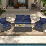 24x24 Outdoor Chair Cushions Set of 2, Waterproof Deep Seat Cushions for Patio Furniture with Removable Cover, Fade Resistant